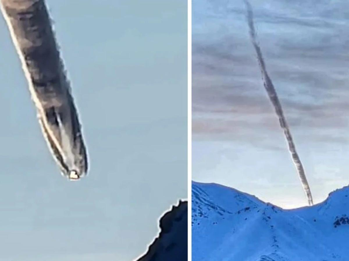 Imágenes del objeto derribado en Alaska. 