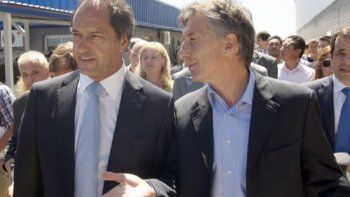Tras los cruces, Scioli y Macri volvieron a mostrarse juntos