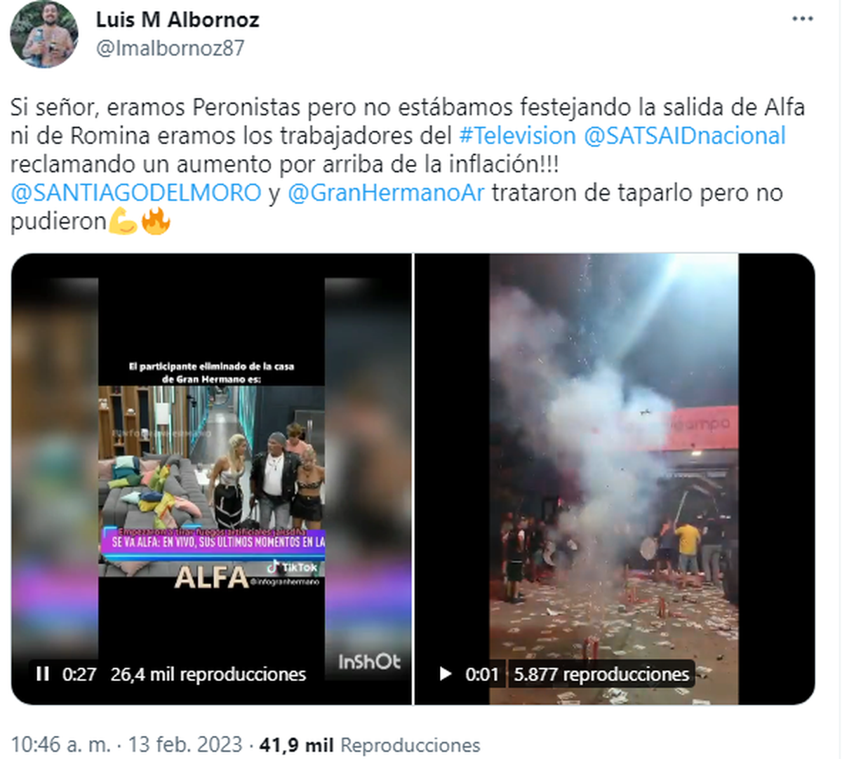 Caos absoluto en inmediaciones de Telefe. 