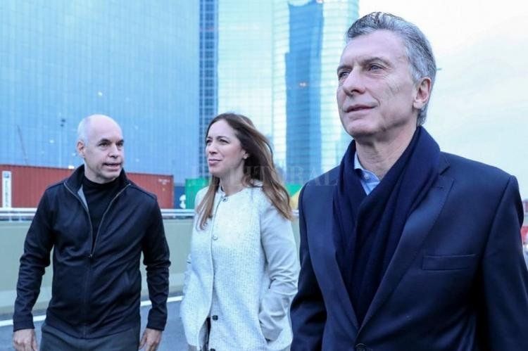Los tres máximos referentes de JXC: Mauricio Macri, Horacio Rodríguez Larreta y María Eugenia Vidal