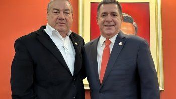 Eulalio “Lalo” Gomes junto al expresidente Horacio Cartes. Eulalio “Lalo” Gomes junto al expresidente Horacio Cartes.