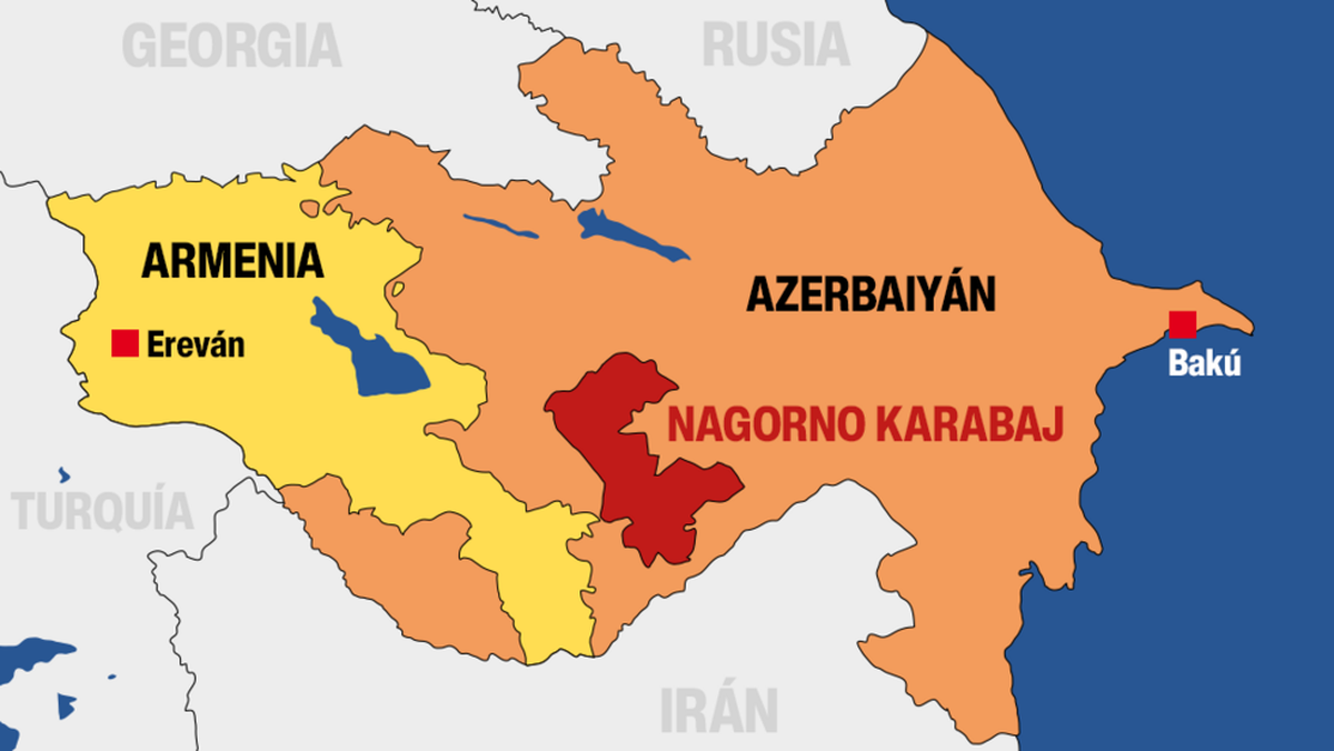 Mapa de Nagorno Karabaj | Gentileza RFI Mapa de Nagorno Karabaj | Gentileza RFI