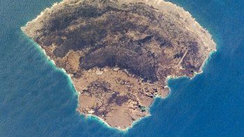 Fotografía de isla La Blanquilla, Venezuela, tomada por astronauta de la NASA.