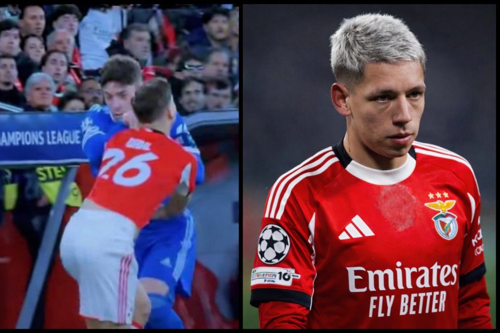 La acción entre Valverde y Dahl en la ida de Champions, eje del mensaje que luego borró Prestianni.