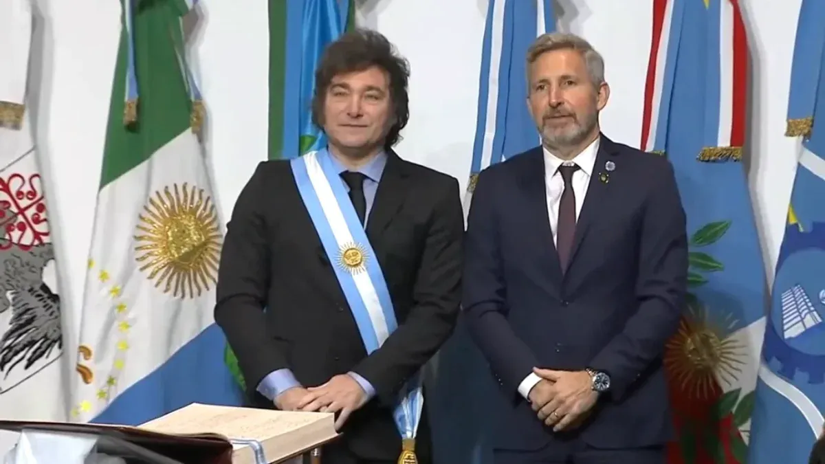 Presidente Javier Milei y gobernador de Entre R&iacute;os Rogelio Frigerio