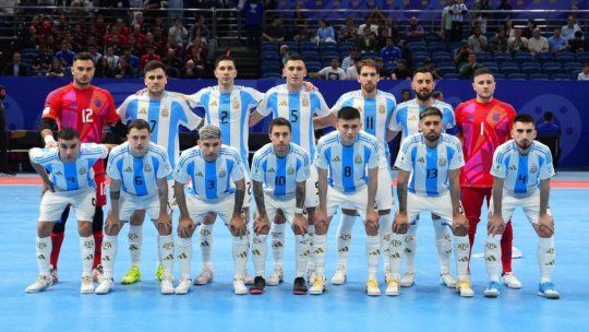 El plantel completo de Argentina que llegó a la final del Mundial de fútsal.