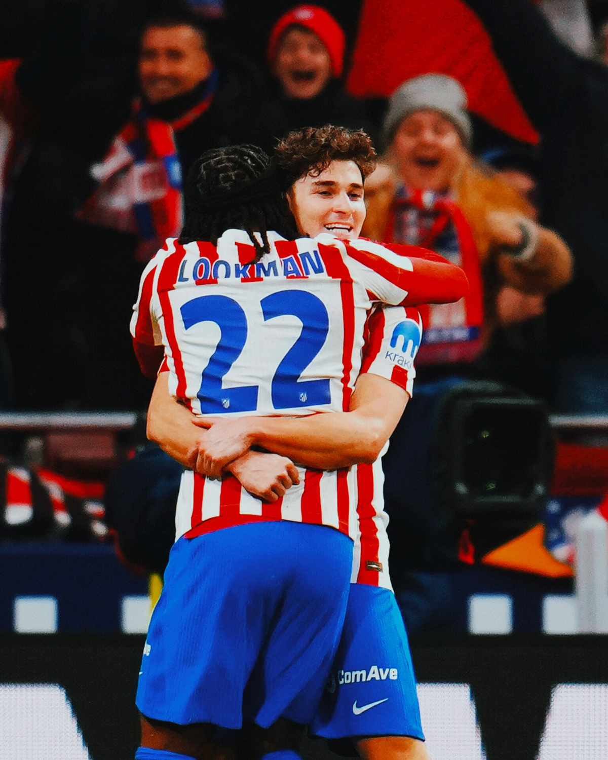 Lookman y Julián, autores del 3º y 4º gol del Atlético Madrid en la goleada al Barcelona. Lookman y Julián, autores del 3º y 4º gol del Atlético Madrid en la goleada al Barcelona.