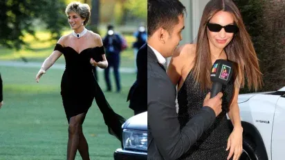 Pampita reapareció sin alianza y con el vestido de la venganza