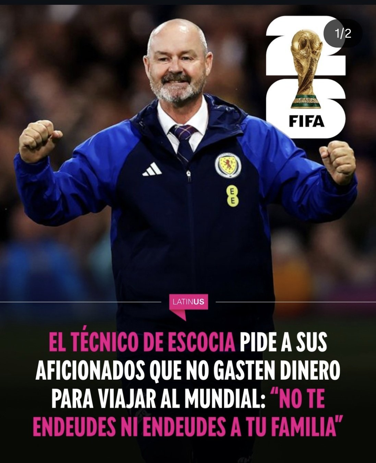Steve Clarke y el pedido a los hinchas escoceses. Steve Clarke y el pedido a los hinchas escoceses.