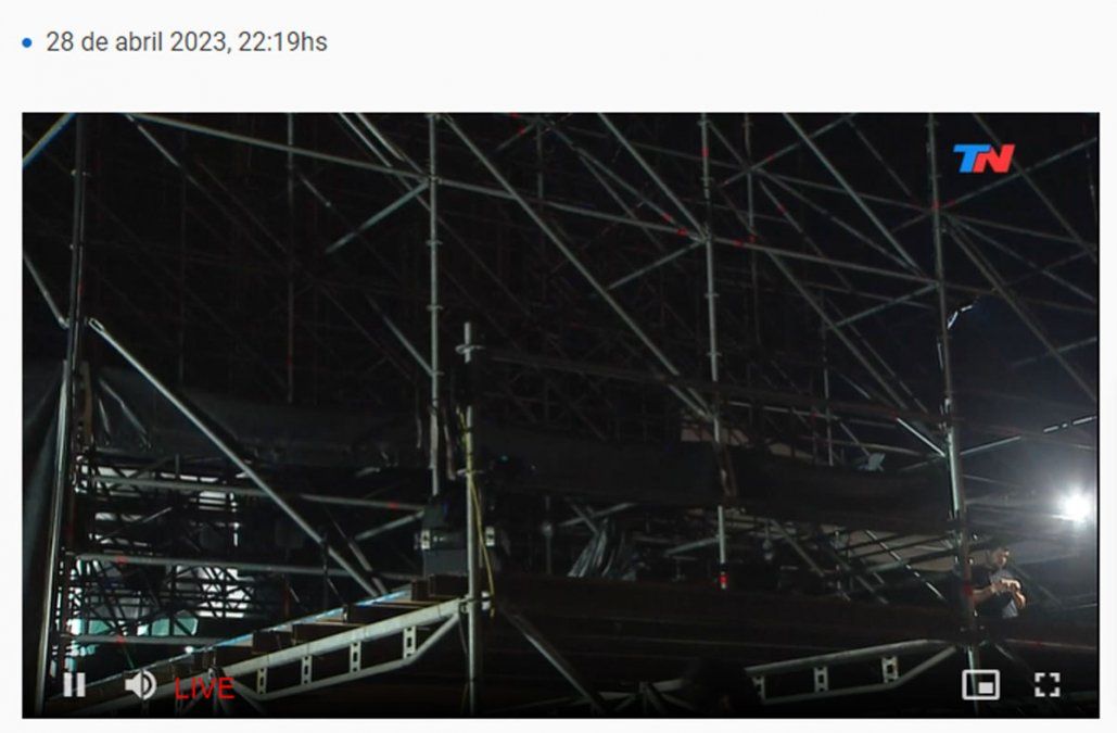 Las imágenes que se vieron por el streaming de TN durante buena parte de los recitales de Kiss y Scorpions en Buenos Aires.&nbsp; &nbsp;