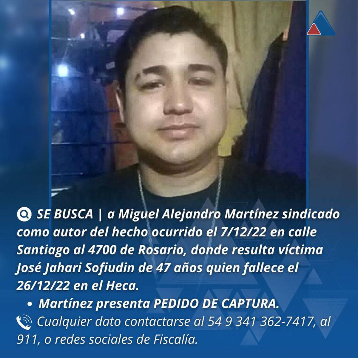 Miguel Alejandro Martínez, el presunto autor del crimen (Foto: VíaPaís)