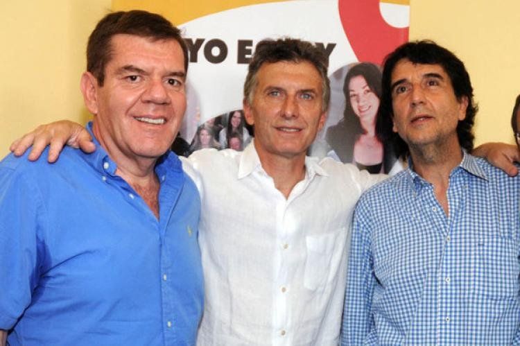 Macri con Montenegro y Melconian.