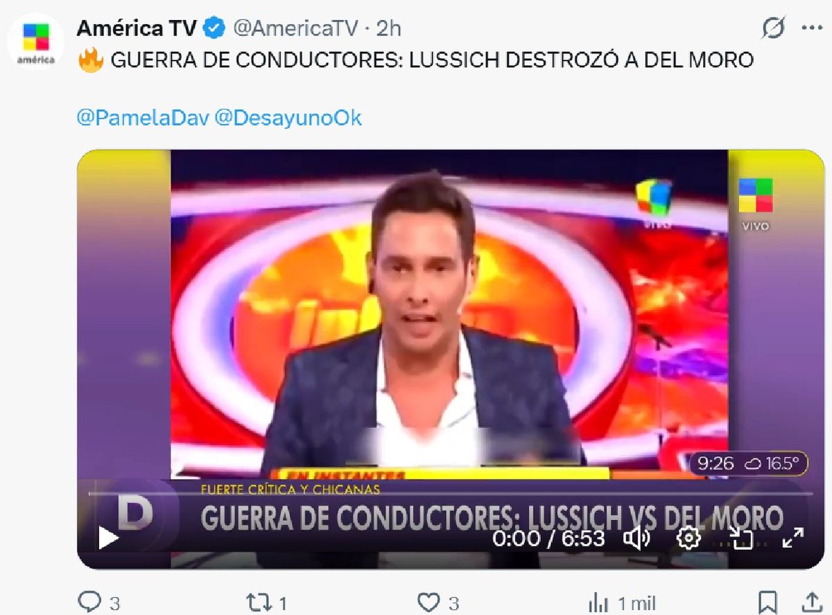 Rodrigo Lussich habló luego de su publicación en contra de Santiago del Moro. Rodrigo Lussich habló luego de su publicación en contra de Santiago del Moro.