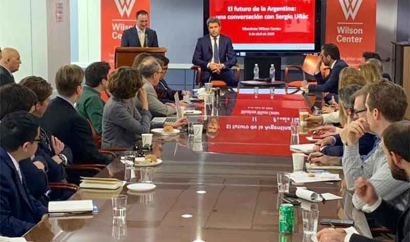 Sergio Uñac en el Wilson Institute.