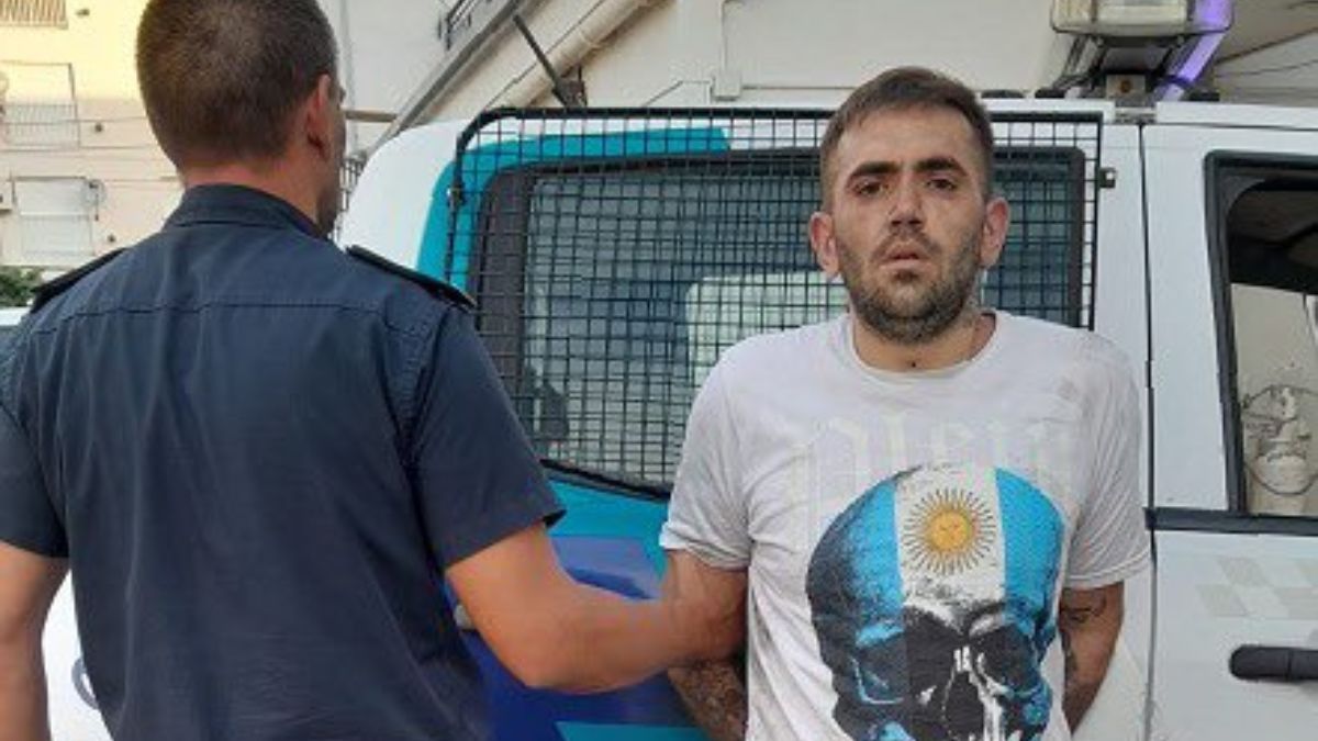 Uno de los ladrones detenidos, Germán Bicetti. (Foto: Central de noticias / Twitter)