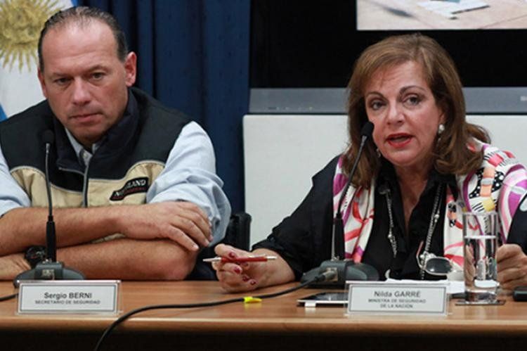 Sergio Berni junto a Nilda Garré.