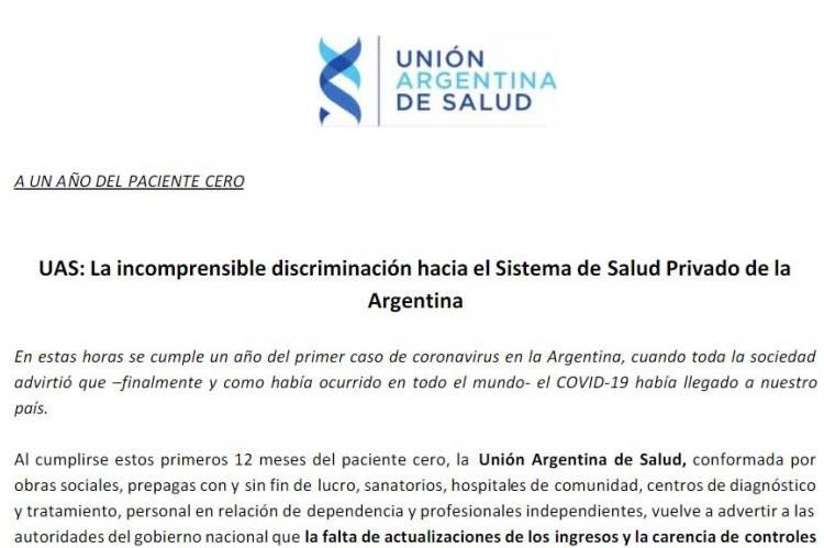 El comunicado de las UAS que le recuerda a Alberto F los muertos por Covid en el sistema sanitario