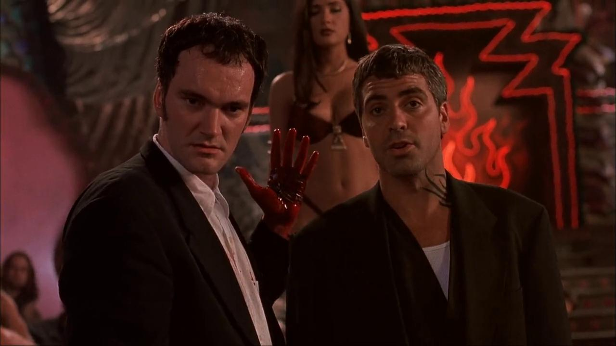 Clooney y Tarantino trabajaron juntos por única vez en "Del crepúsculo al amanecer", una película coescrita por Tarantino. Clooney y Tarantino trabajaron juntos por única vez en "Del crepúsculo al amanecer", una película coescrita por Tarantino.