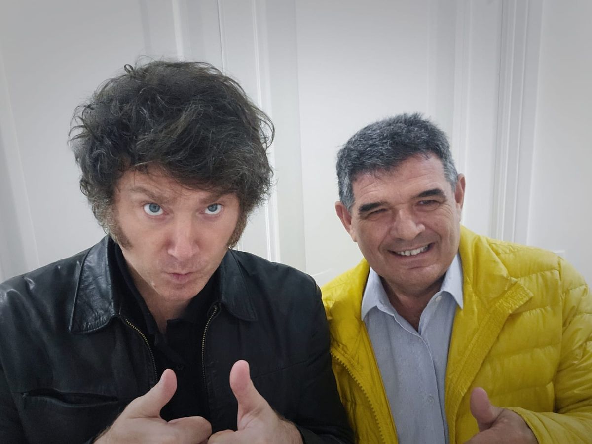 Javier Milei y Alfredo Olmedo. Javier Milei y Alfredo Olmedo.