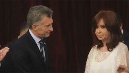 Mauricio Macri y Cristina Kirchner en una icónica foto.&nbsp;