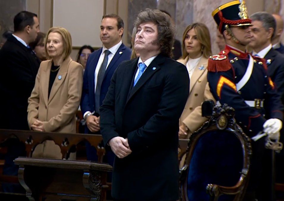 Javier Milei en el Tedeum.