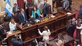 Patricia Bullrich se enojó con Villarruel porque no la dejó hablar