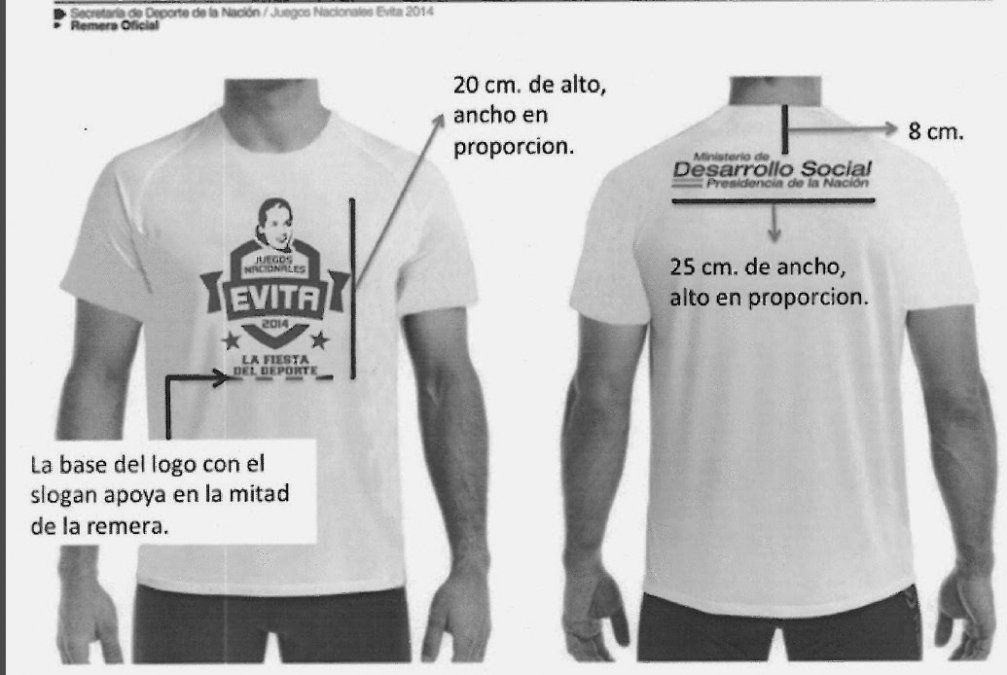 Las remeras que Alicia Kirchner pagó con contratación directa (Foto: Eliminando Variables)
