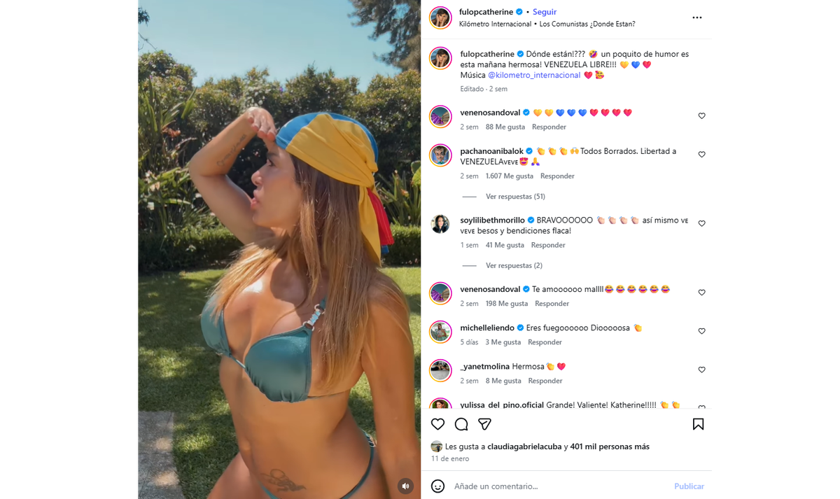 Catherine Fulop se sumó al baile viral en contra de Nicolás Maduro. Catherine Fulop se sumó al baile viral en contra de Nicolás Maduro.