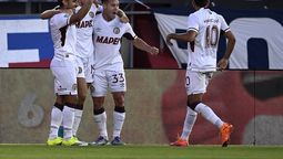 Lanús festeja en el Nuevo Gasómetro (23/01/2026).