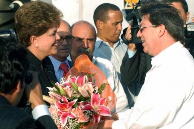 Dilma Rousseff es recibida por el canciller cubano, Bruno Rodríguez este lunes 30/01 (Foto: Cubadebate.cu)