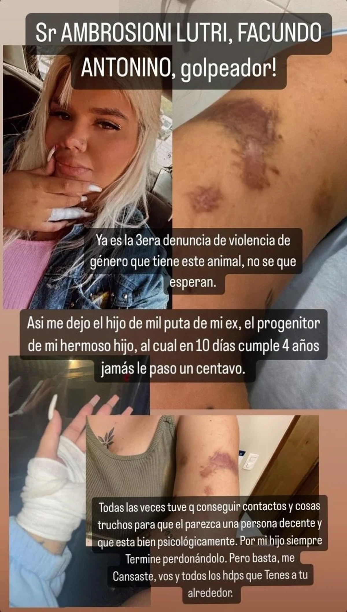 Morena Rial denunció a su ex pareja por violencia.