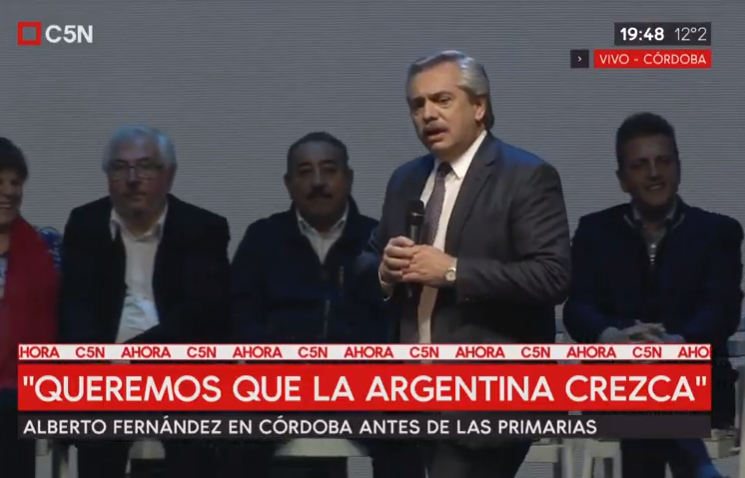 Alberto Fernández en Córdoba