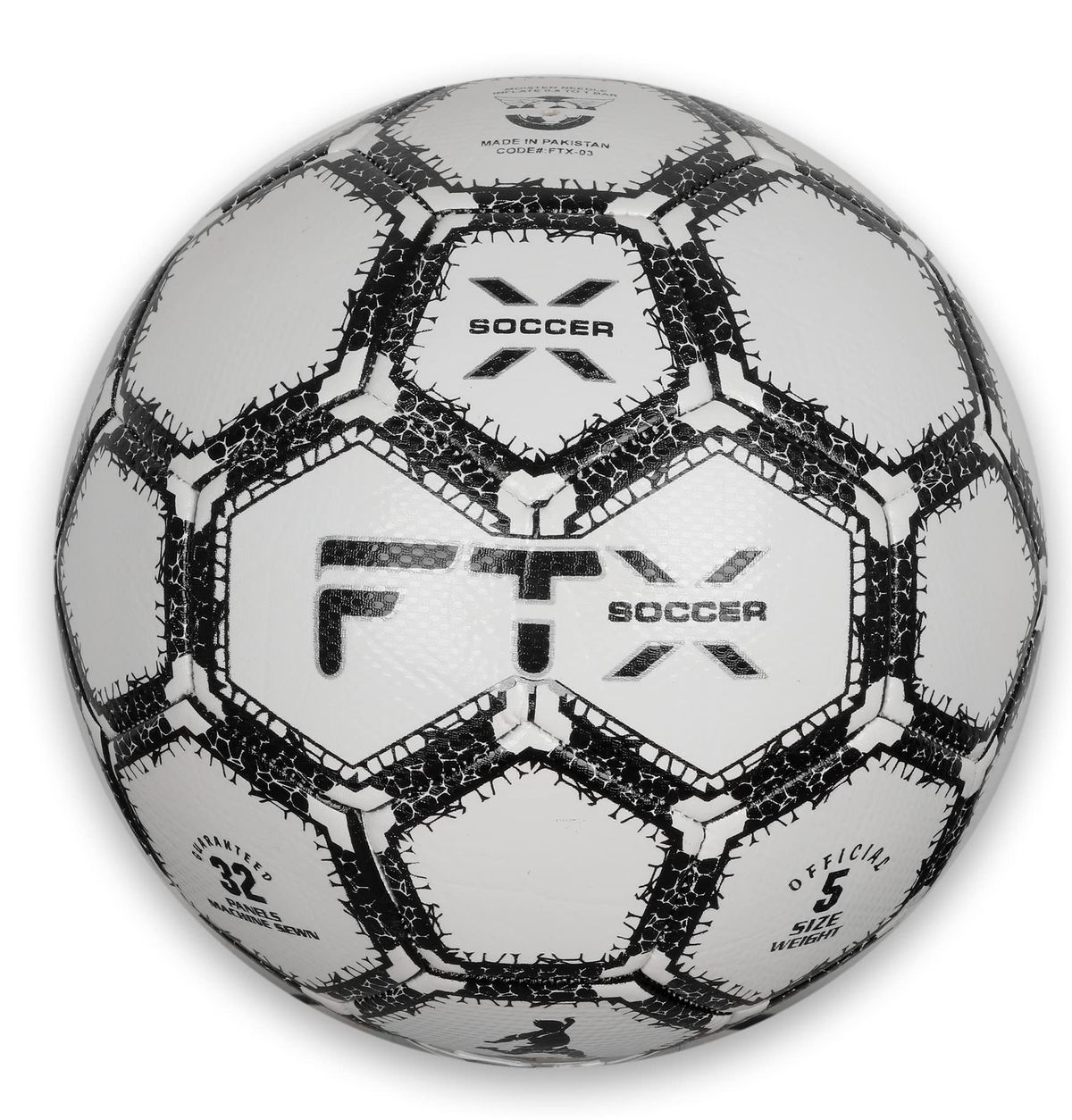 Pelota FTX para promocionar f&uacute;tbol infantil.