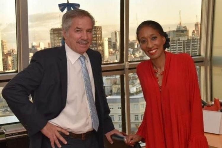 Felipe Solá con Fernanda Silva