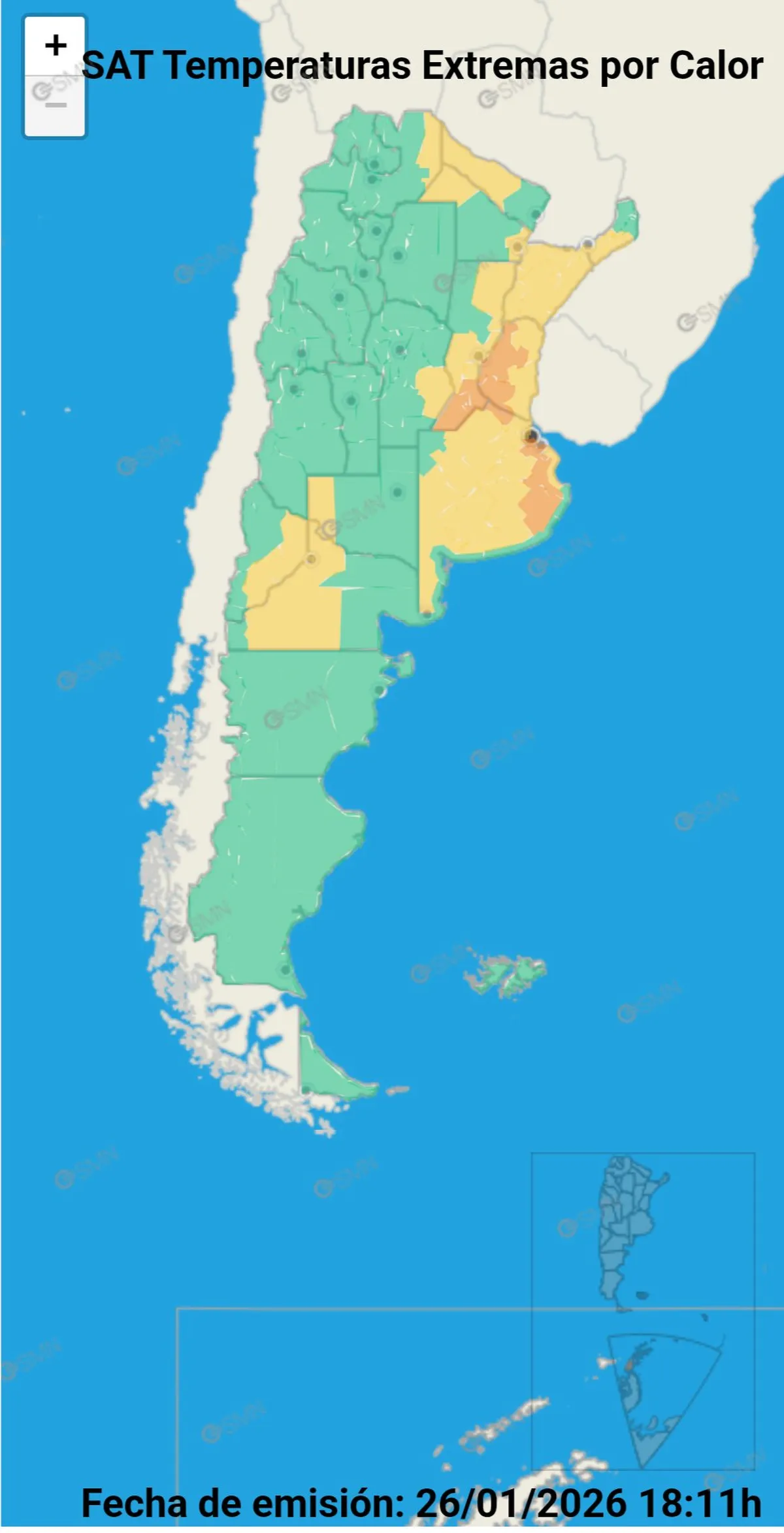 Servicio Meteorológico Nacional prevé una semana más de calor