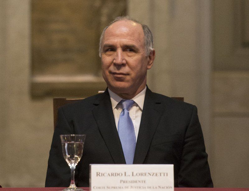 El presidente de la Corte Suprema, Ricardo Lorenzetti.