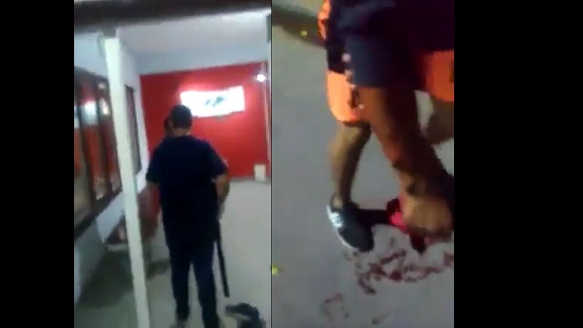 Increíble secuencia en una comisaría: Una pareja fue a realizar una denuncia por el secuestro de su moto y el jefe de turno los echó a balazos del lugar.