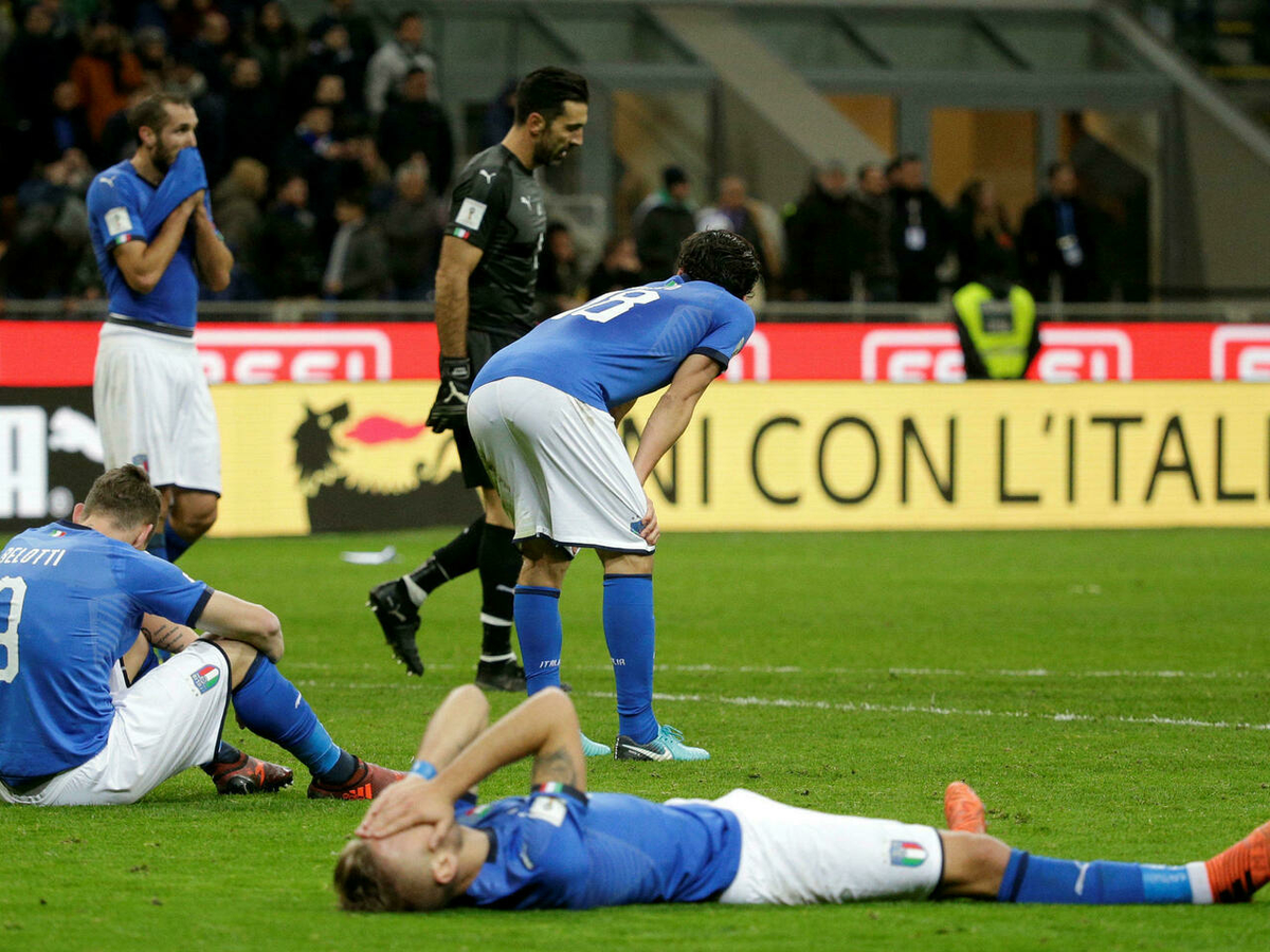Italia eliminada en las eliminatorias previo a Rusia 2018.