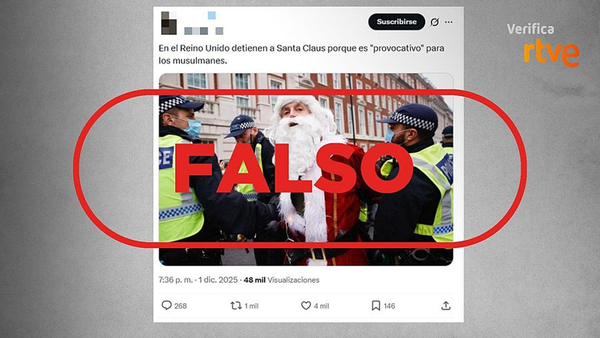 Fake news sobre detención de Papa Noel en Reino Unido. Ocurrió hace 5 años, en plena pandemia. Fake news sobre detención de Papa Noel en Reino Unido. Ocurrió hace 5 años, en plena pandemia.