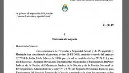 altText(Exclusivo: El dictamen sobre jubilaciones de privilegio que el FdT aprobaría en recinto)}