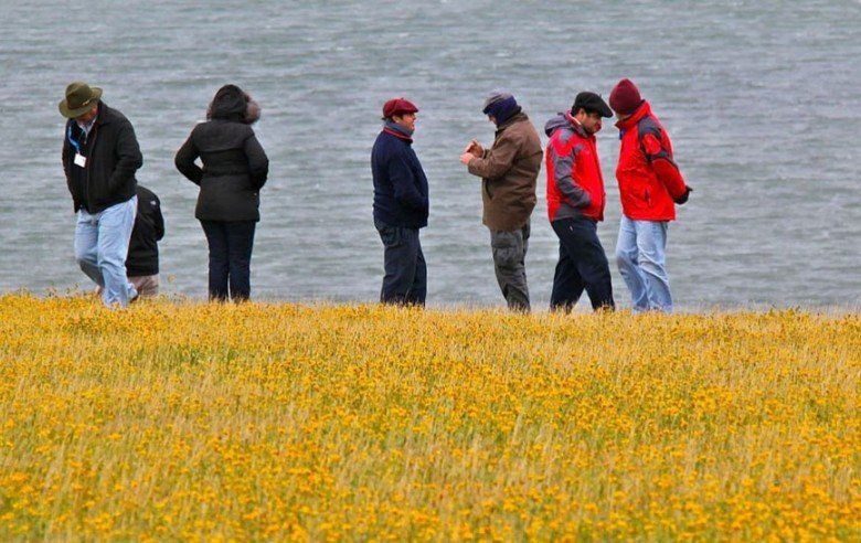 Uruguayos en Malvinas/Falkland (Foto Penguin News).