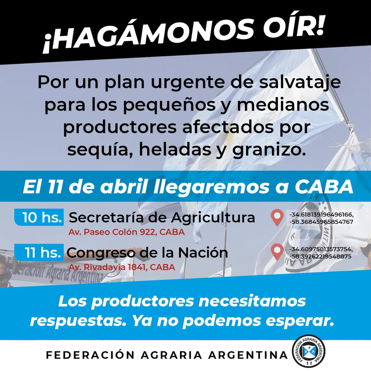 La Federación Agraria criticó el 'dólar agro' y en su lugar piden medidas de salvataje.