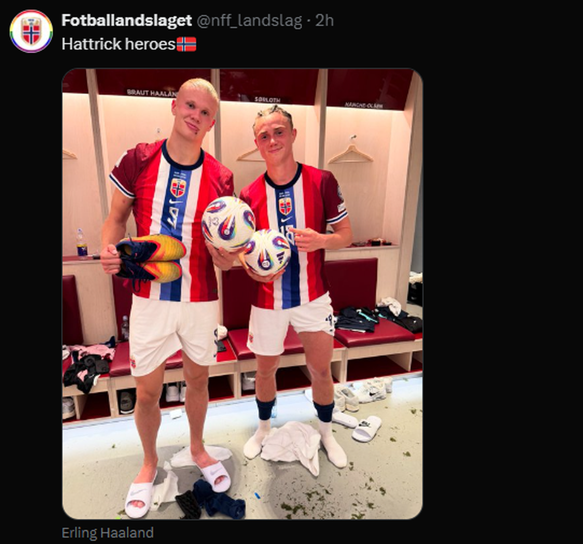 La selección de Noruega, vía X La selección de Noruega, vía X