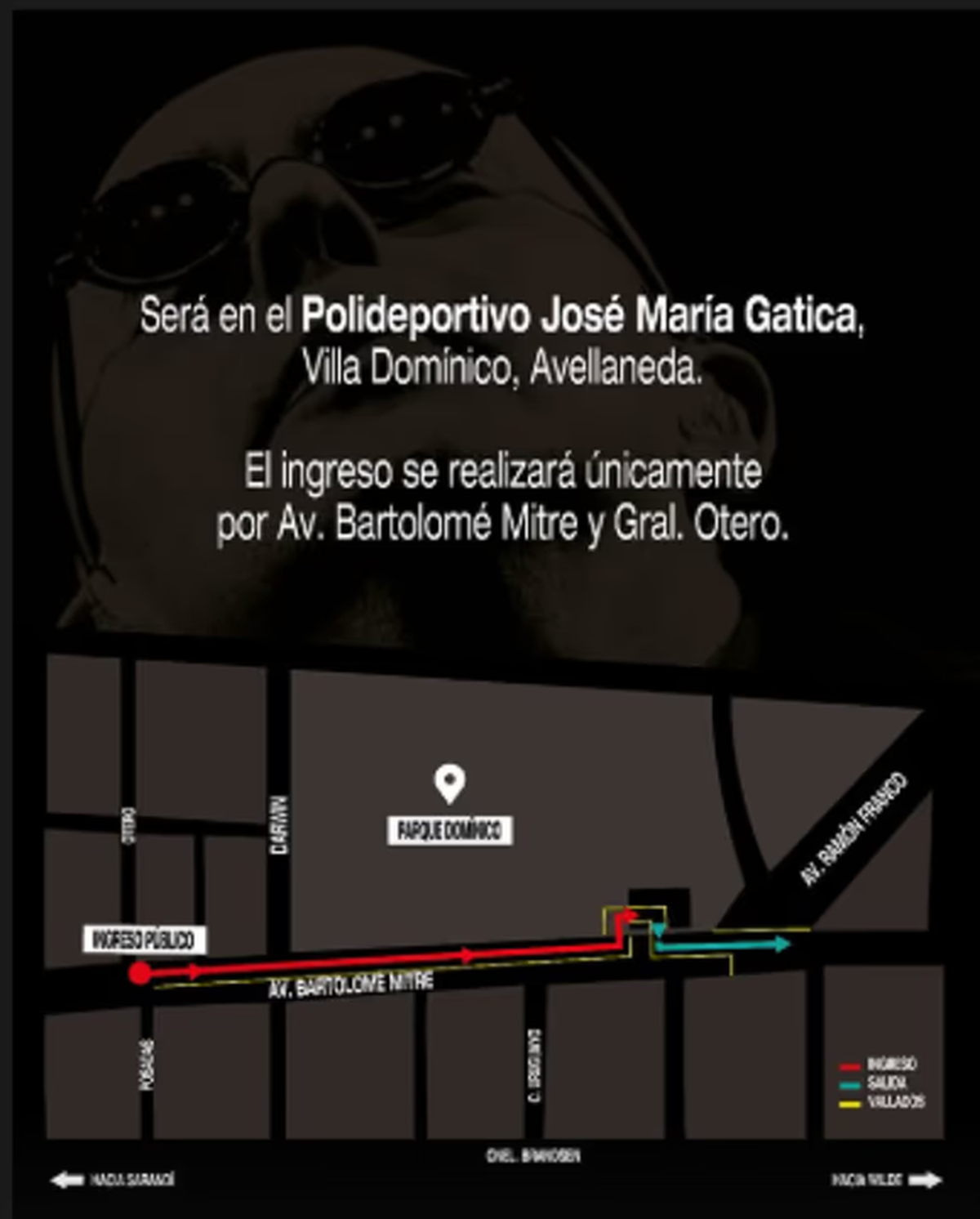 Plano de ubicación del polideportivo donde velarán los restos del Plano de ubicación del polideportivo donde velarán los restos del