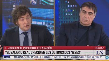 Javier Milei entrevistado este viernes por Antonio Laje en LN+. Javier Milei entrevistado este viernes por Antonio Laje en LN+.