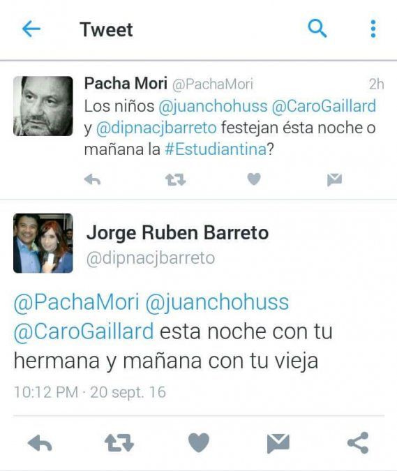 Los tuits del escándalo en Entre Ríos.