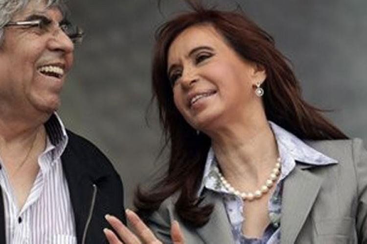 Hugo Moyano y Cristina Fernández de Kirchner.