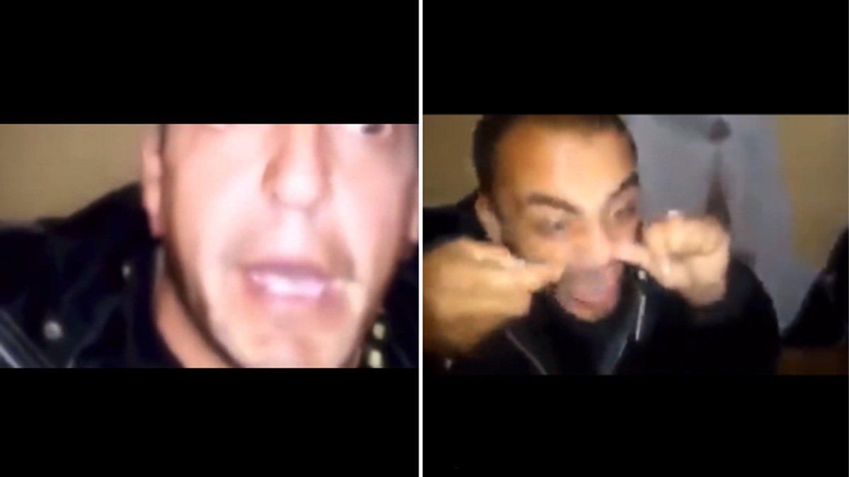 A la izquierda, el video editado con la cara de Sergio Massa. A la derecha, el original.