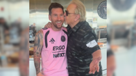 Kiko (Carlos Villagrán) con Leo Messi, en Miami Kiko (Carlos Villagrán) con Leo Messi, en Miami