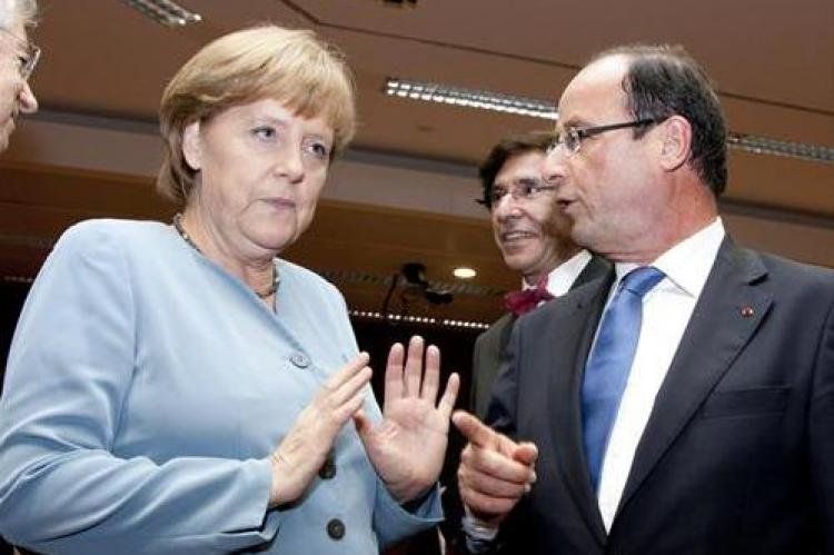 Angela Merkel y Francos Hollande.